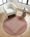 Urban Terrace Collection Area Rug -  Chelsea (Rust Red) Round Rust Red  lifestyle 67