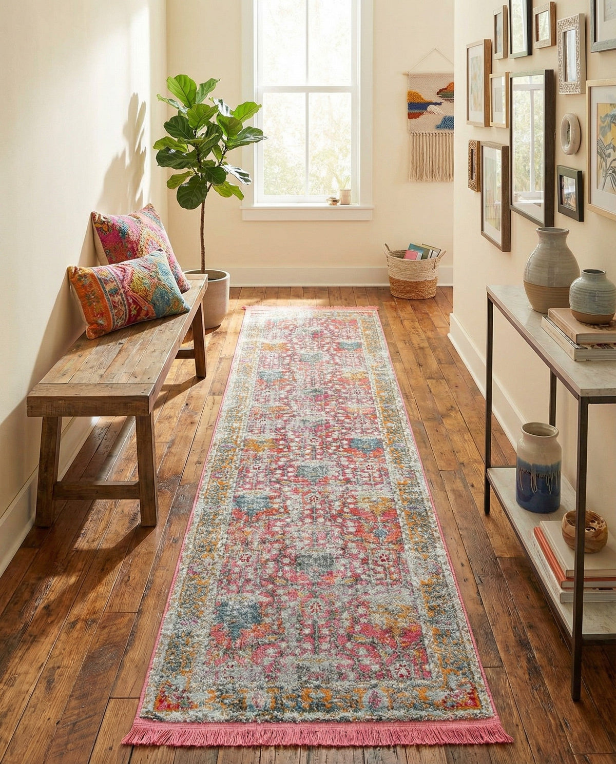 Arcadia Rugs Collection Area Rug -  Olympus Runner Pink  lifestyle 189