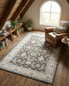 Savannah Elegance Collection Area Rug - Augusta (Fume Gray) Rectangle Fume Gray  lifestyle 24