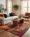 Urban Terrace Collection Area Rug -  Atrium Rectangle Multi  lifestyle 60