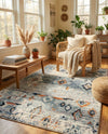 Tangier Treasures Collection Area Rug - Casablanca Rectangle Light Blue  lifestyle 6