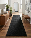 Plush Oasis Collection Area Rug - Serenity (Jet Black) Runner Jet Black  lifestyle 56