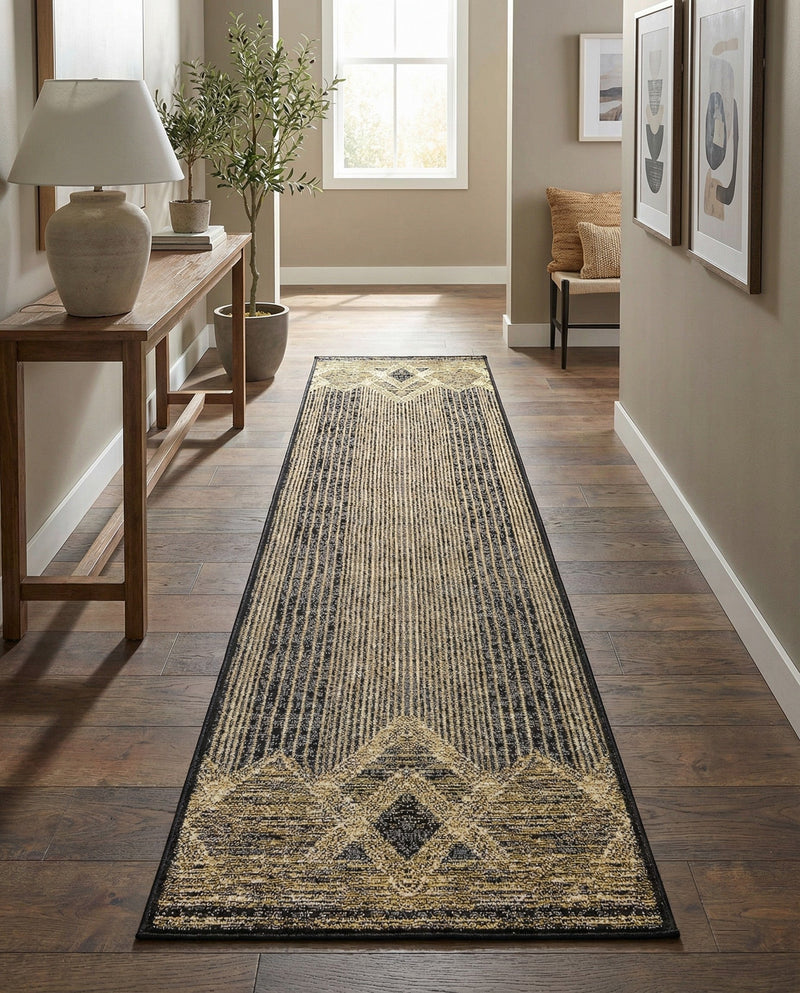 Urban Terrace Collection Area Rug -  Loft Runner Charcoal  lifestyle 39