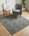 Trellis Mosaic Collection Area Rug - Arborville (Light Gray) Square Light Gray  lifestyle 83