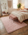 Eternal Plush Oasis Collection Area Rug -  Tranquility (Pink Lace) Rectangle Pink Lace  lifestyle 27