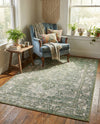 Savannah Soiree Collection Area Rug -  Everglade (Green) Rectangle Green  lifestyle 14