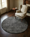 Berkshire Estate Collection Area Rug - Windsor (Blackberry) Round Blackberry  lifestyle 36