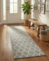 Lattice Gardens Collection Area Rug -  Bloomfield (Light Gray) Runner Light Gray  lifestyle 60
