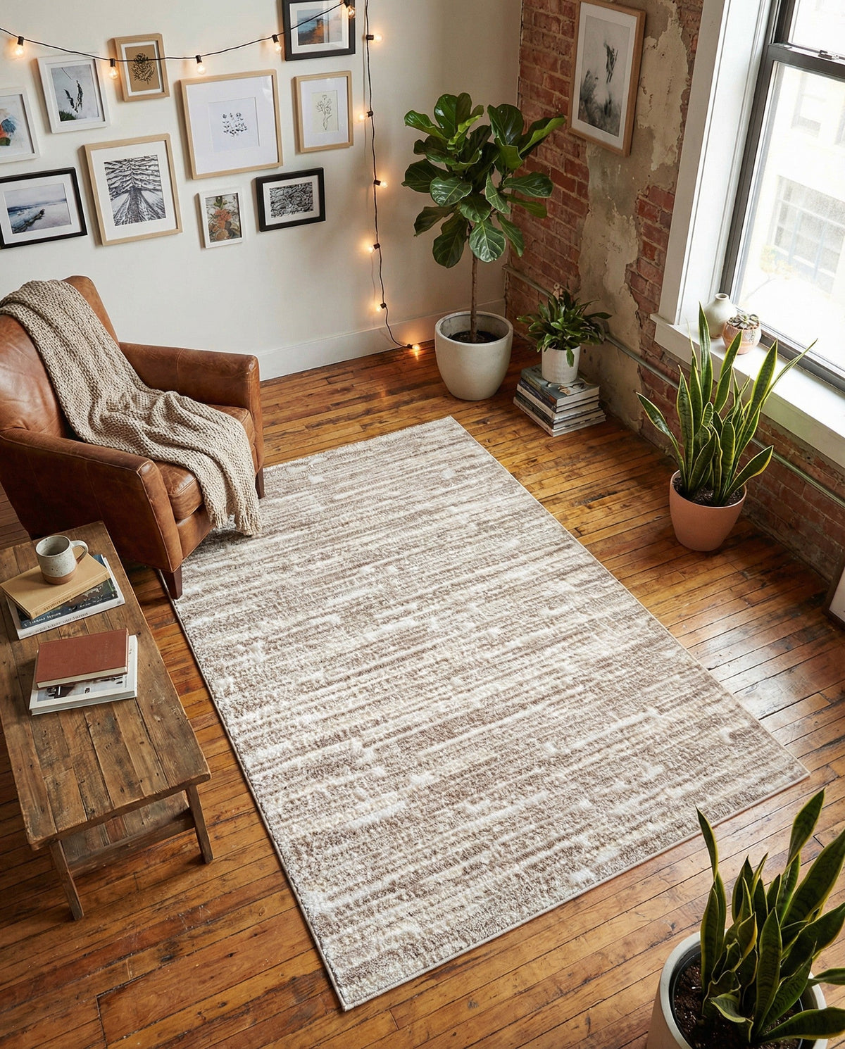 Sienna Collection Area Rug -  Rome Rectangle Ivory  lifestyle 47