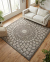 Savannah Threads Collection Area Rug -  Serengeti Square Charcoal and Ivory  lifestyle 43