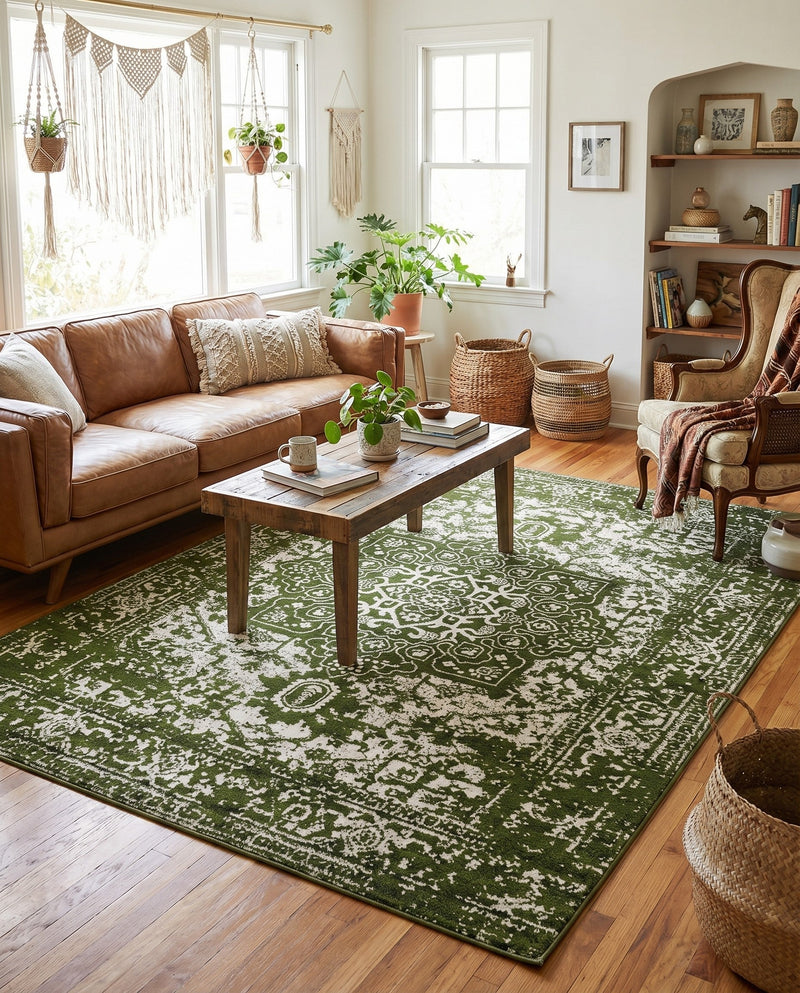 Georgetown Rugs Collection Area Rug - Dupont (Green) Rectangle Green  lifestyle 3