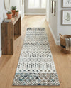 Mediterranean Lattice Collection Area Rug -  Casablanca (Ivory Gray Blue) Runner Ivory Gray Blue  lifestyle 39