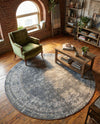 Caribbean Breeze Collection Area Rug -  Utila Round Fume Gray  lifestyle 77