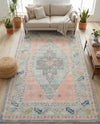 Savannah Series Collection Area Rug -  Augusta (Pink) Rectangle Pink  lifestyle 13
