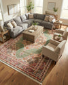 Caribbean Breeze Collection Area Rug -  Windward Rectangle Green  lifestyle 40