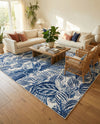 Meadow Breeze Collection Area Rug -  Bluebell Rectangle Navy Blue  lifestyle 35