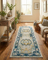 Parisian Elegance Collection Area Rug - Versailles (Gray) Runner Gray  lifestyle 78