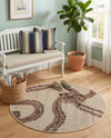 Seaside Haven Rugs Collection Area Rug -  Dunes Round Beige  lifestyle 75