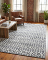 Garden Maze Retreat Collection Area Rug -  Mazeview Rectangle Gray  lifestyle 16