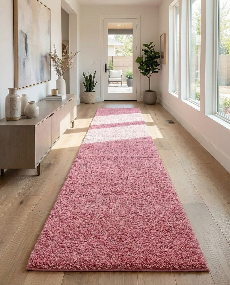 Plush Oasis Collection Area Rug - Serenity (Taffy Pink) Runner Taffy Pink  lifestyle 60