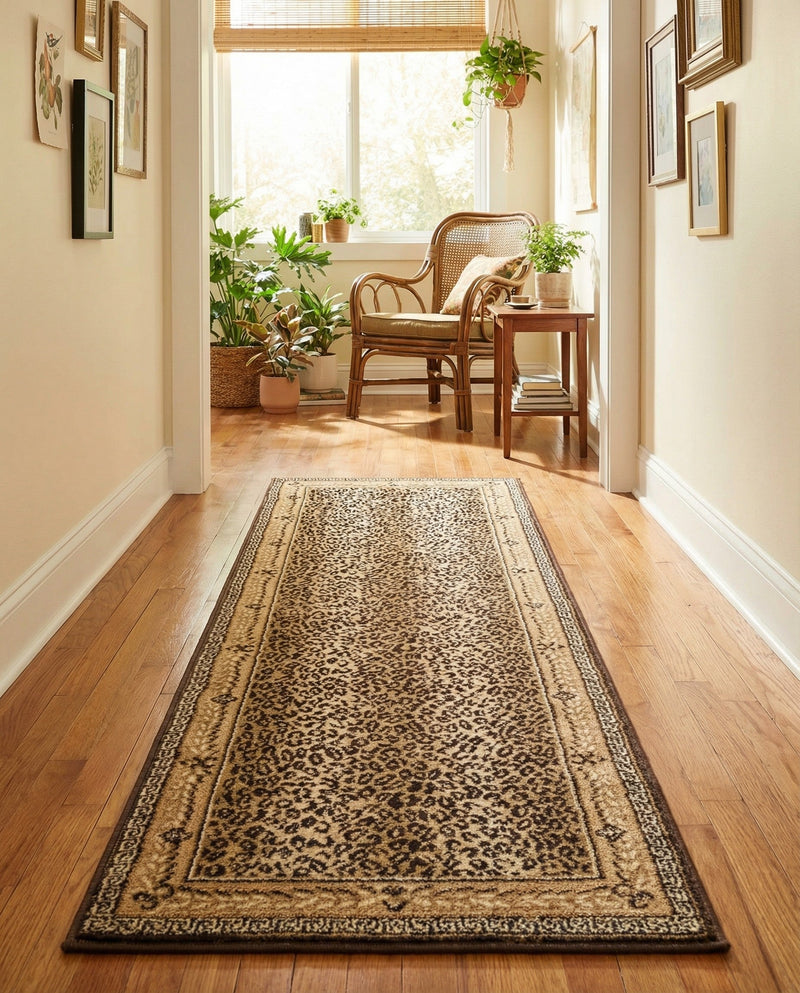 Savannah Sojourn Collection Area Rug -  Limpopo Runner Brown  lifestyle 71