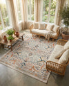 Seville Stripes Collection Area Rug -  Malaga (Ivory) Rectangle Ivory  lifestyle 6