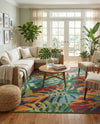 Coastal Terrace Collection Area Rug -  Pier Rectangle Multi  lifestyle 27