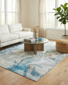 Urban Terrace Collection Area Rug -  Vertex Rectangle Blue and Ivory  lifestyle 21