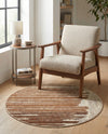 Urban Terrace Collection Area Rug -  Balcony Round Beige Brown  lifestyle 59