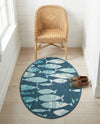 Seaside Haven Rugs Collection Area Rug -  Wavecrest Oval Blue  lifestyle 50