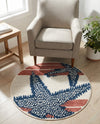 Caribbean Terrace Collection Area Rug -  Curacao Round Ivory  lifestyle 43
