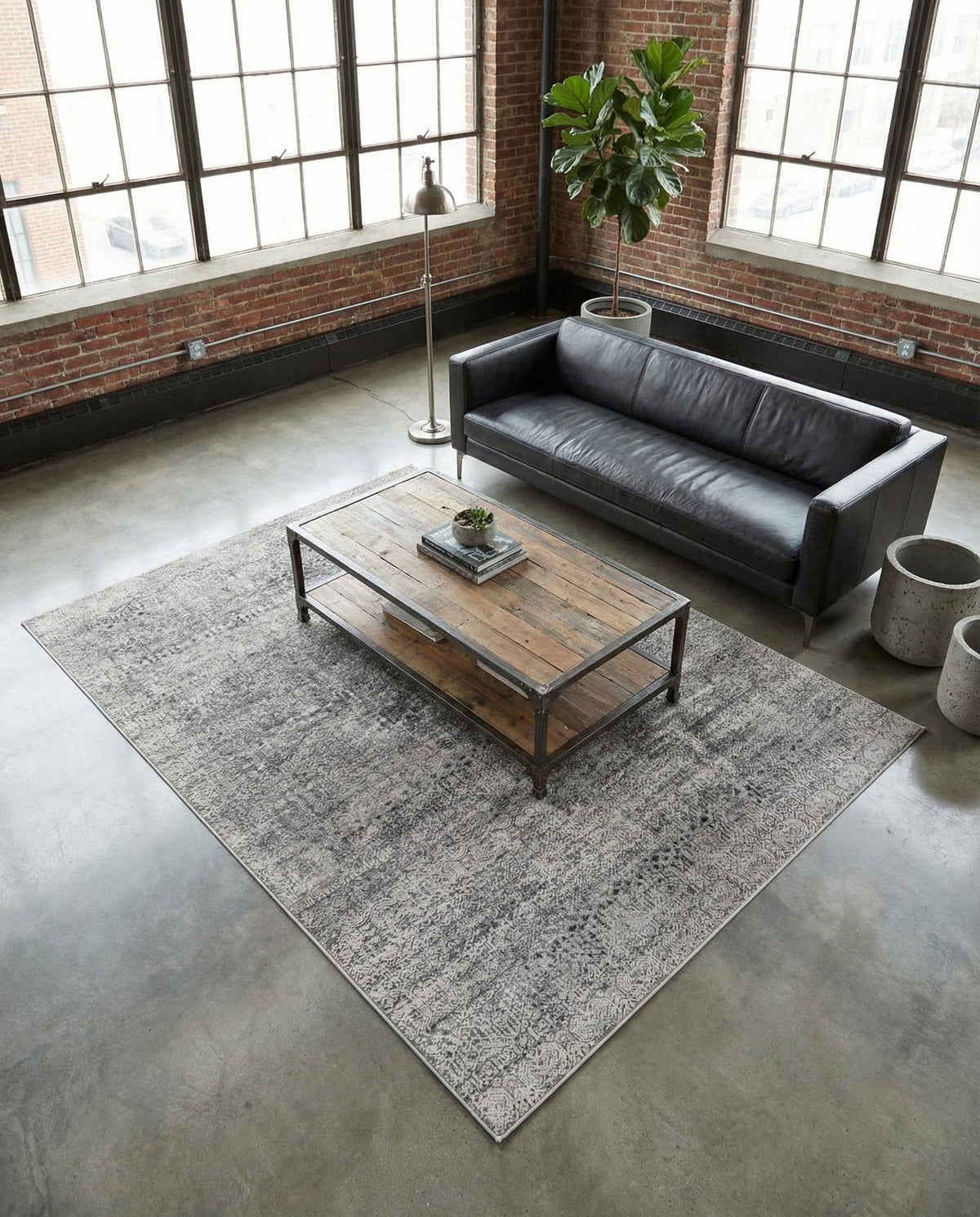 Bloomsbury Elegance Collection Area Rug -  Pimlico Rectangle Gray  lifestyle 23