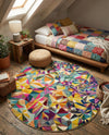 Marrakesh Elegance Collection Area Rug -  Toubkal Round Multi  lifestyle 34