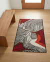 Urban Terrace Collection Area Rug -  Porch Rectangle Red and Black  lifestyle 15