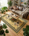 Tabriz Tapestries Collection Area Rug - Azerbaijan (Cream) Rectangle Cream  lifestyle 10