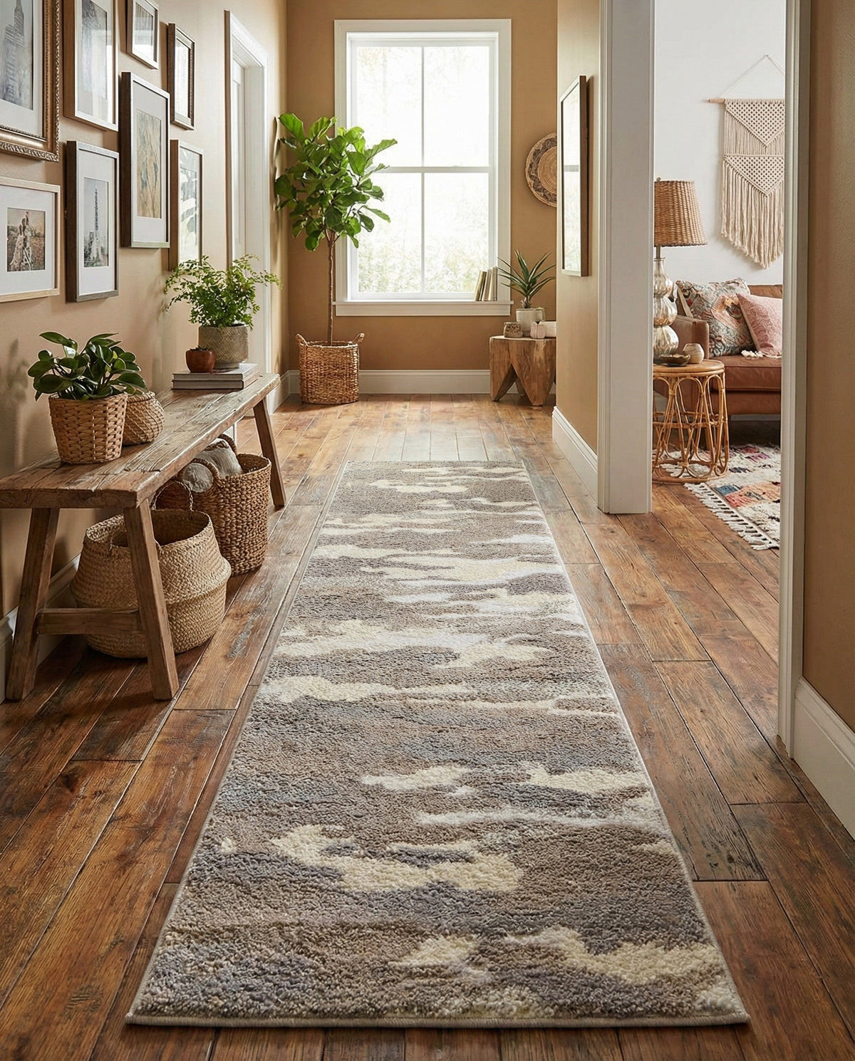 Sienna Collection Area Rug -  Veneto Runner Cloud Gray  lifestyle 107