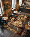 Bistro Lounge Collection Area Rug -  FlatWhite Rectangle Multi  lifestyle 22