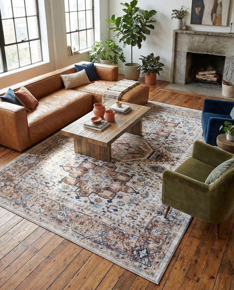 Laguna Sands Collection Area Rug -  Venice Rectangle Ivory Almond  lifestyle 61