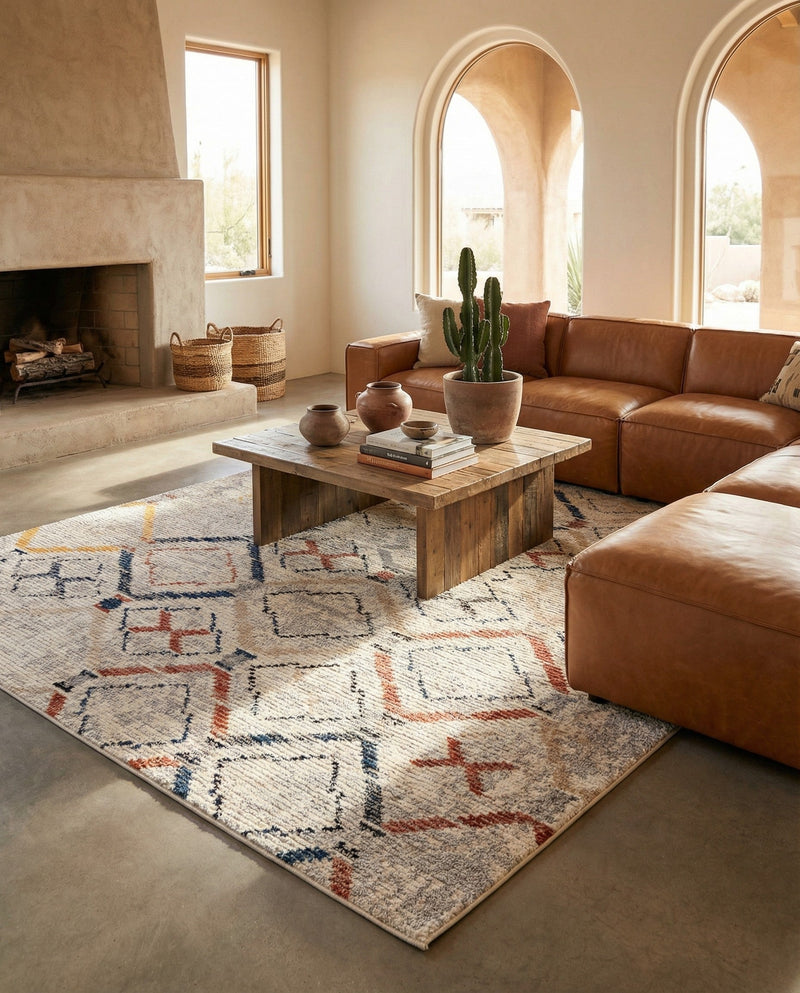 Santa Fe Trails Collection Area Rug - Canyon Rectangle Multi  lifestyle 9