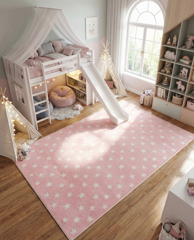 Wonder Tykes Collection Area Rug -  Mosaic Rectangle Pink  lifestyle 19