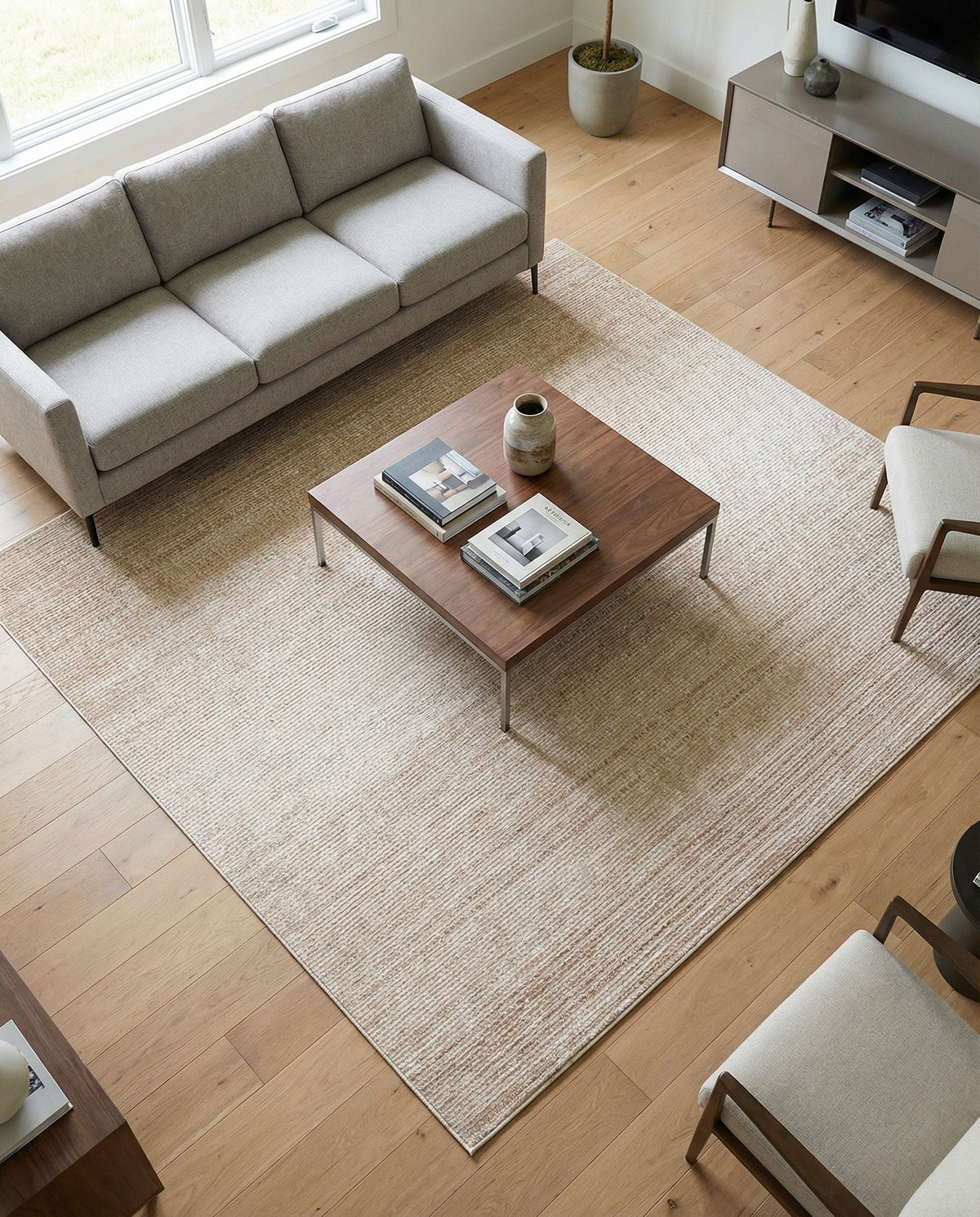 Jewel Oasis Collection Area Rug - Sapphire (Ivory) Square Ivory  lifestyle 124