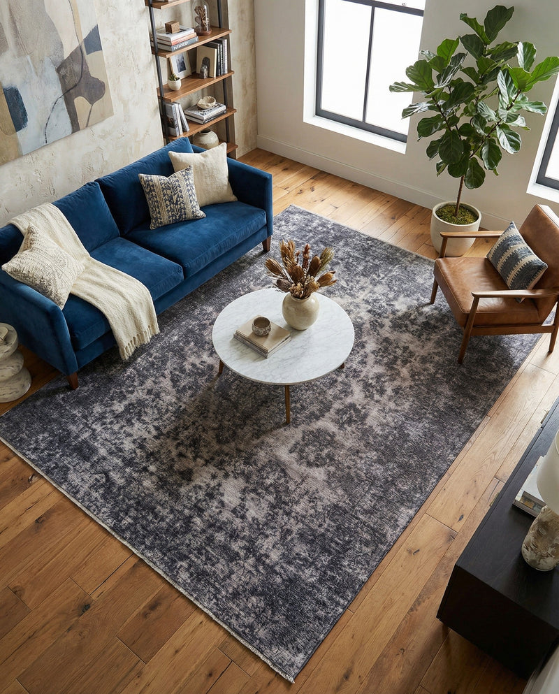 Bazaar Chic Collection Area Rug -  Asilah Rectangle Gray and Blue  lifestyle 6
