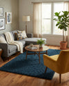 Plush Oasis Collection Area Rug - Serenity (Sapphire Blue) Rectangle Sapphire Blue  lifestyle 22