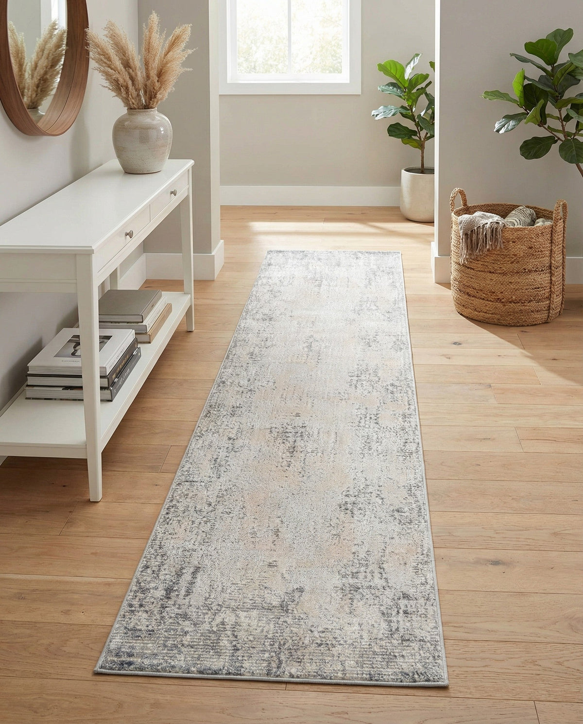 Aegean Elegance Collection Area Rug -  Ithaca Runner Gray  lifestyle 85