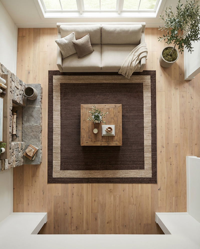 Studio Haven Collection Area Rug -  Alcove (Brown) Square Brown  lifestyle 44