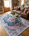 Laguna Sands Collection Area Rug -  Zuma Rectangle Navy Blue  lifestyle 6