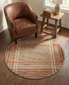 Autumn Meadow Collection Area Rug -  Pumpkinpatch Round Light Brown  lifestyle 26