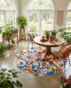 Meadow Breeze Collection Area Rug -  Daffodil Octagon Multi  lifestyle 53