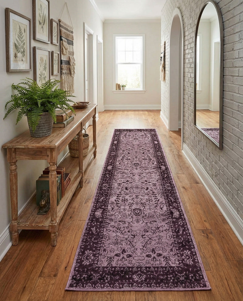 Horizon Collection Area Rug -  Apex (Purple) Runner Purple  lifestyle 58
