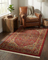 Persian Elegance Collection Area Rug -  Khorasan Rectangle Red  lifestyle 7